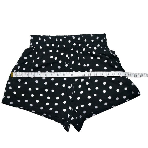 Garage Women's Ruffled White and Black Polka Dot Shorts, size Extra Small - Picture 6 of 9